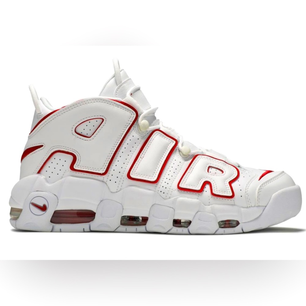 Nike Air More Uptempo “White Varsity Red Outline”, 10.5